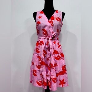J CREW summer dress! Lobster nautical, size 4 pockets! Summer party beach